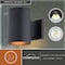 Vaxcel Chiasso Aluminum Cylinder 1 Light Dusk to Dawn Black Outdoor Wall Lantern Dark Sky Compliant T0739 - alternate 2
